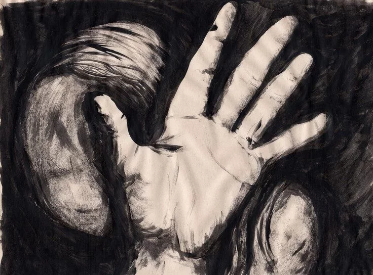 16 jours, Gouache sépia sur papier, 2025 — Julie Humbert
