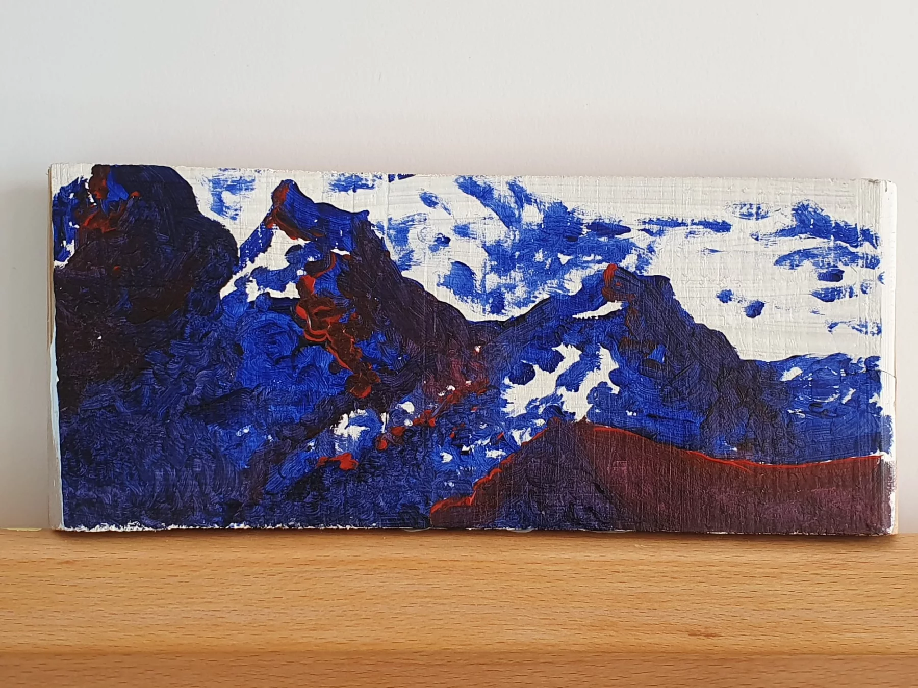 Alpes, Huile sur bois, 2026 — Julie Humbert - Artiste visuelle