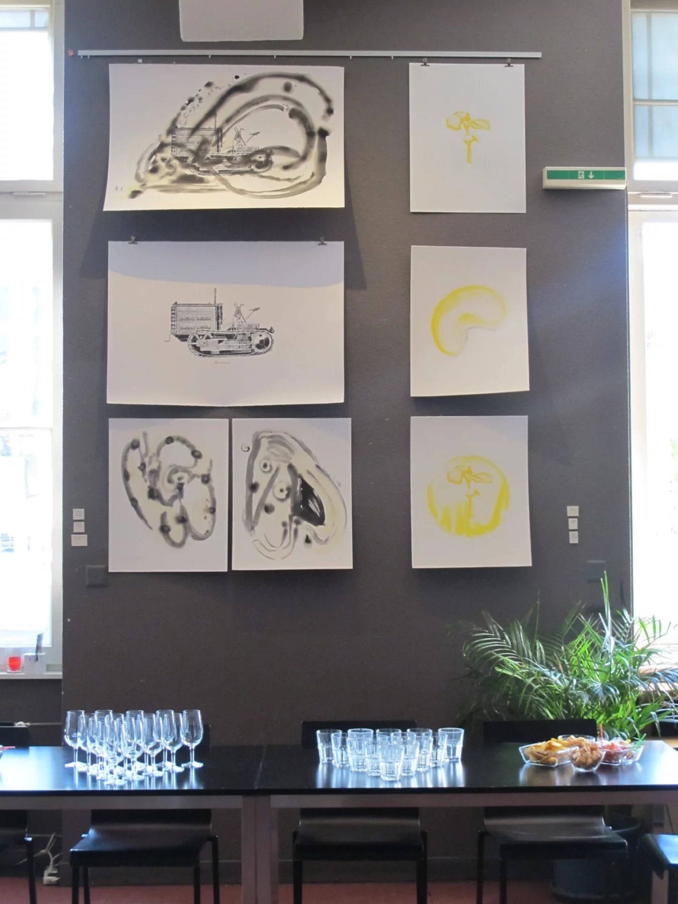 Âme Burger au café du Vème, Création de sérigraphies sur le thème du hamburger, 2014 — Julie Humbert