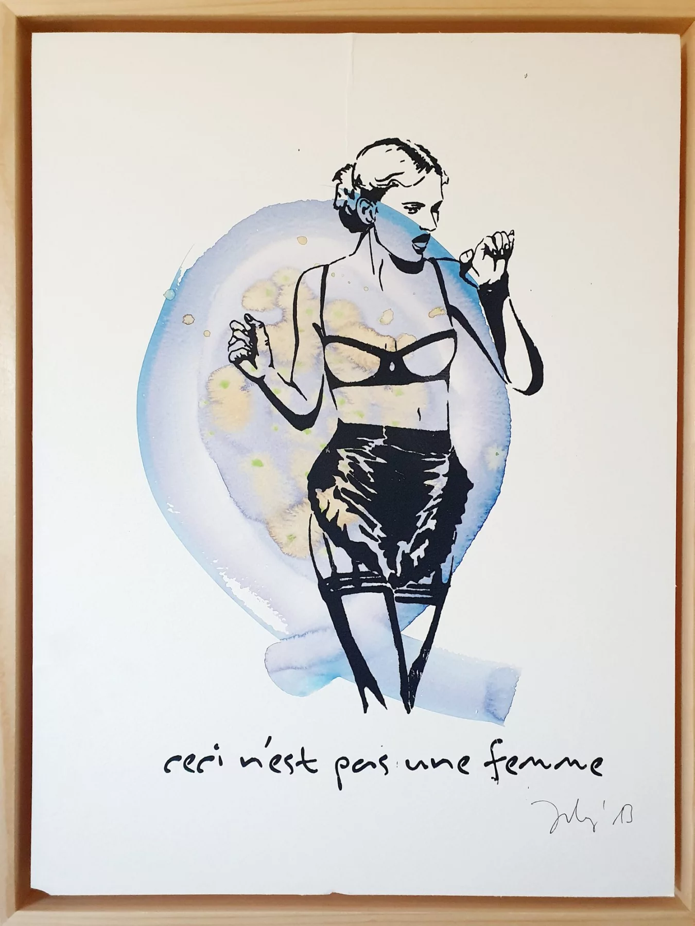 Ceci n’est pas, Sérigraphie et aquarelle, 2013 — Julie Humbert