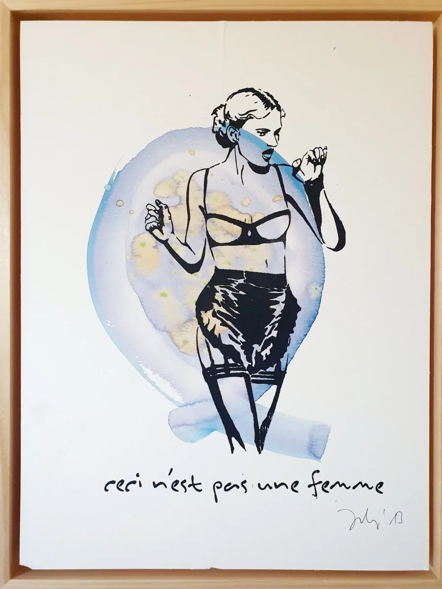 Ceci n’est pas, Sérigraphie et aquarelle, 2013 — Julie Humbert