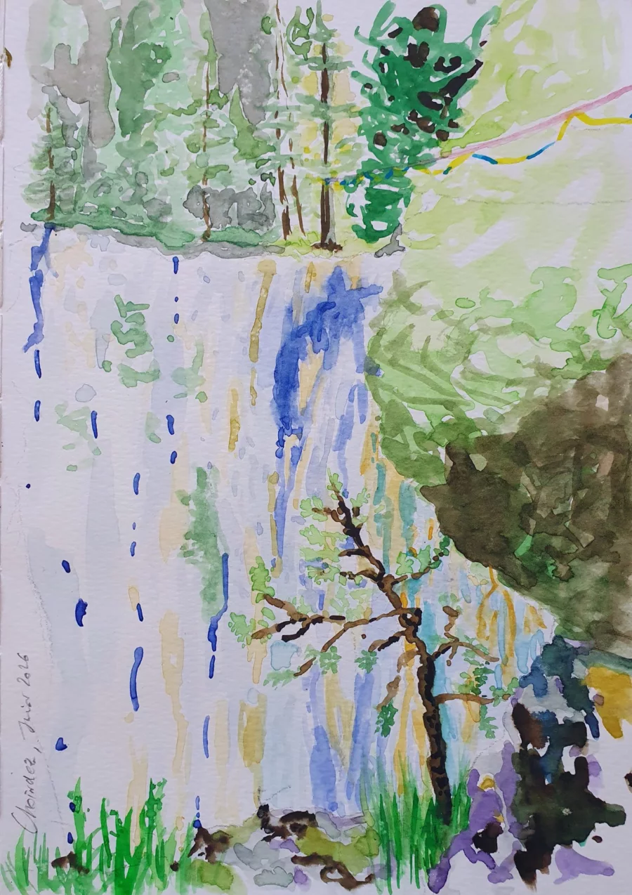 Choindez, Aquarelle, 2026 — Julie Humbert