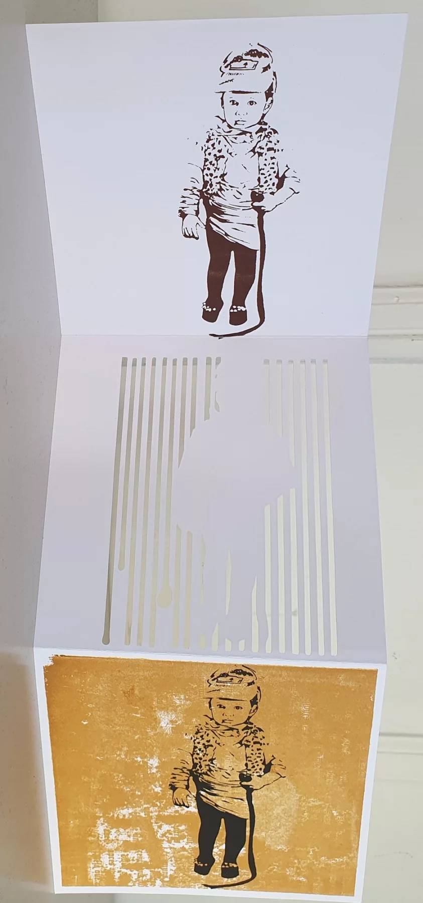 Les sales gosses, Sérigraphie, encres faites main (pigments minéraux, liant à l’œuf), 2022 — Julie Humbert - Artiste visuelle