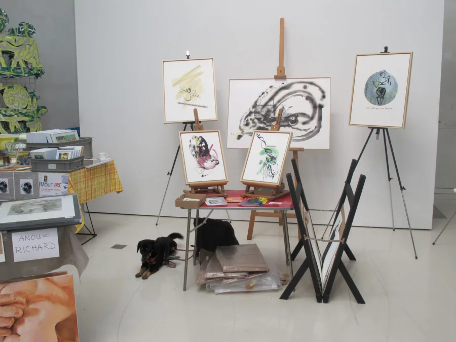 Mout’Art, marché de l’art au Musée, Sérigraphies et aquarelles, 2015 — Julie Humbert